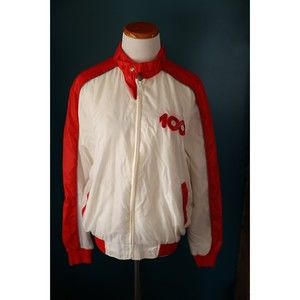 Vintage 80s Coca-Cola Jacket 100 Year Anniversary Size: M Red & White Jacket